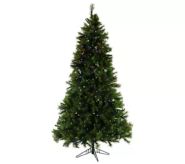 Fraser Hill Farm 7.5' Canyon Pine Multicolor Prelit Tree