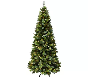 Puleo 6.5' Pre-Lit Slim Portland Artificial FirTree