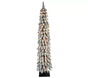 Puleo Pre-Lit 5' Flocked Pencil Alpine Christma s Tree 1 371490-puleo-pre-lit-5-flocked-pencil-alpine-christma-s-tree-1.webp