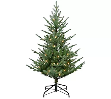 Puleo 4.5' Pre-Lit Hillside Spruce Artificial Tree 150 Lights
