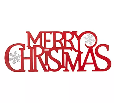 Glitzhome MERRY CHRISTMAS With Snowflakes 30" W all Decor