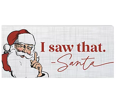 Sincere Surroundings 12" I Saw That Santa Inspire Board