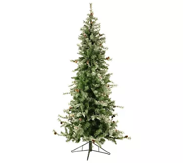 Fraser Hill Farm 9' Buffalo Fir Slim Tree w/ Multicolor Lights