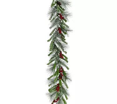 Fraser Hill Farm 9-Ft. Lightly Flocked Decorative Garland with