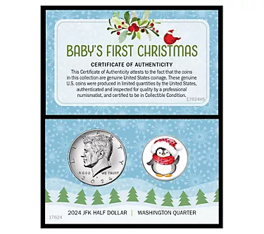 American Coin 2024 Baby's First Christmas Collectible Card
