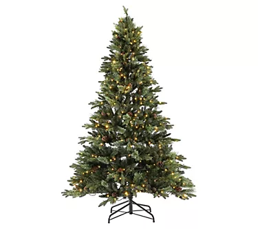 Safavieh 7.5 Ft Pre-Lit Faux Pine Christmas Tree