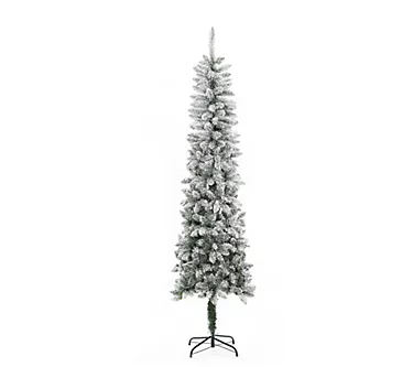LuxenHome 7.4' Pencil Slim Artificial Christmas  Tree