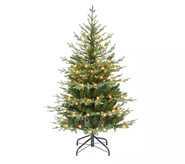 Puleo International 4.5' Pre-lit Slim Balsam Fir Tree
