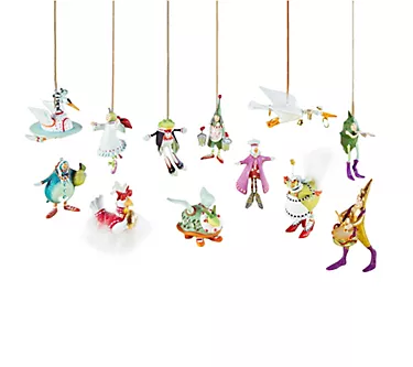 MacKenzie-Childs 12 Days Mini Ornaments Set