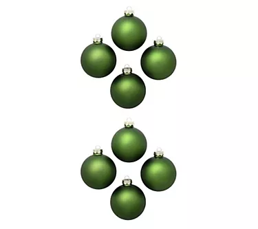 Whitehurst Set of (8) 3.25" Matte Finish Glassrnament