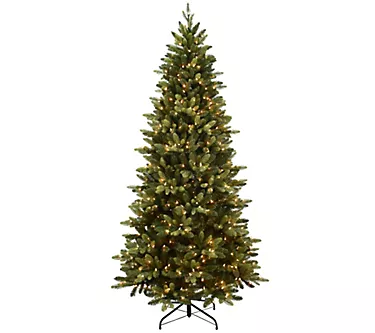 Puleo 6.5' Pre-lit Slim Westford Spruce Tree, 1391 Tips