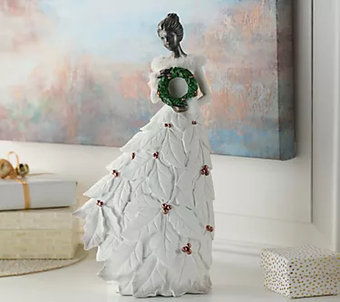 15" Holiday Maiden with Faux Fur Trim and Wreath by Valerie 1 371952-15-holiday-maiden-with-faux-fur-trim-and-wreath-by-valerie-1.webp