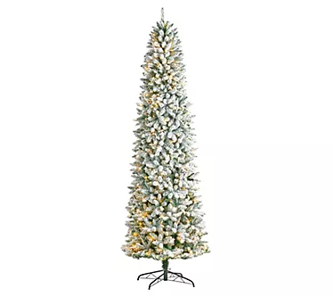 Nearly Natural 9'H Slim Flocked Montreal Fir Tree w/600 Lights 1 372005-nearly-natural-9-h-slim-flocked-montreal-fir-tree-w-600-lights-1.webp