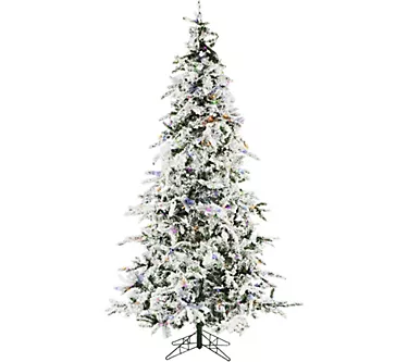 Christmas Time 7.5' White Pine Snowy Multi Prelit Musical Tree