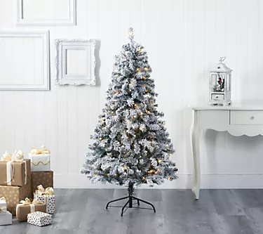 Nearly Natural 5' Rock Springs Spruce FauxChris tmas Tree LED