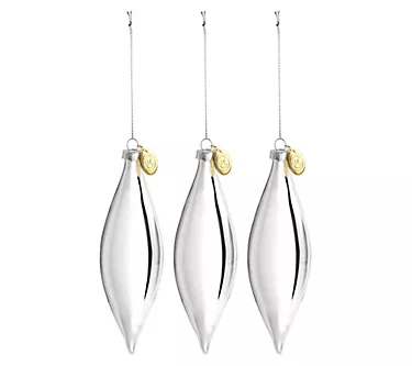 Martha Stewart Holiday Double Pointed 3 Piece Ornament Set