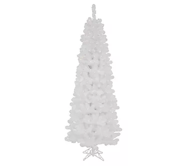 Vickerman 6.5' x 32" Prelit White Salem PencilPine Tree