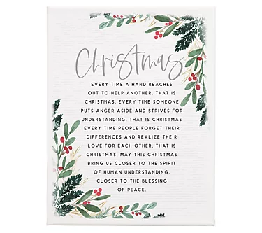 Sincere Surroundings 17" Christmas Every Time W rapped Canvas