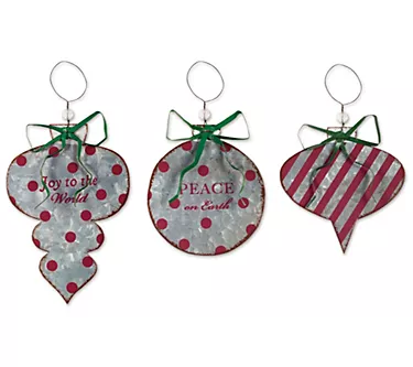 Sunset Vista De signs Vintage O rnaments - Set of 3
