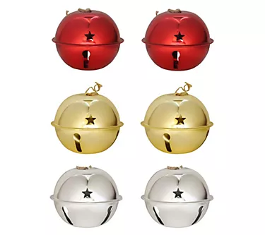 Haute Decor 6-Pack 85mm Jingle Bells