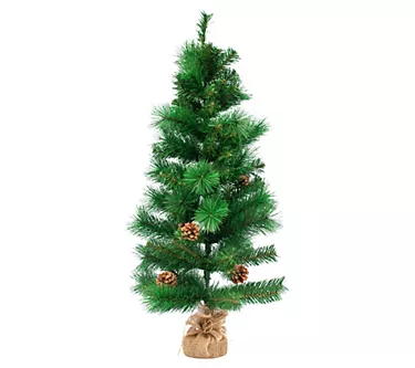 Northlight 39" LED Lighted Mixed Pine and Pine Cones Tree