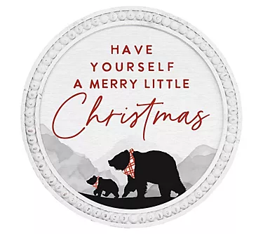 Sincere Surroundings 14" Little Christmas Bears  Beaded Art