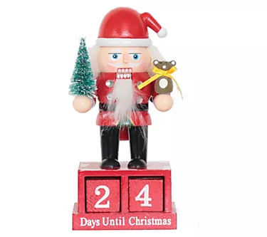 SW 6.5" Santa Countdown Nutcracker