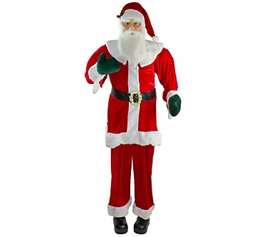 Northlight 6' Red Life Size Plush Standing Santa Claus Decor