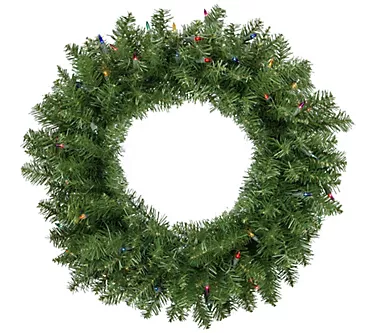 Northlight Rockwood Pine 24-Inch Christmas Wrea th Multi Light
