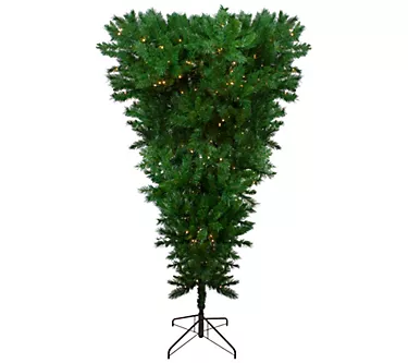372350-northlight-sugar-pine-faux-upside-down-tree-clear-led-lights-1.webp
