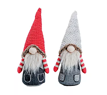 Santa's Workshop 20" Denim Gnomes, Set of 2