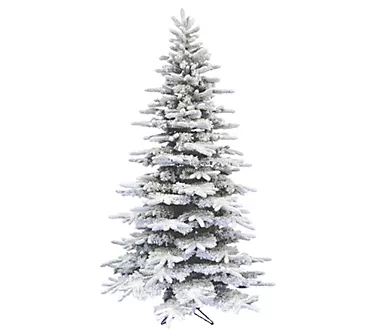 Fraser Hill Farm 10-Ft. Flocked Pine Valley Chr istmas Tree