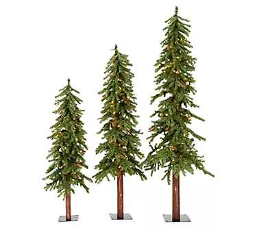 Vickerman 4' 5' 6' Natural Alpine Artificial Chistmas Tree