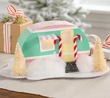 Kringle Express Illuminated Paper Candy Camper