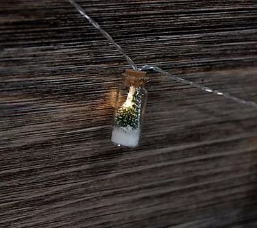 LumaBase Mini String Light in Glass Bottle-Wint er Tree