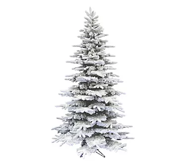 Fraser Hill Farm 7.5-Ft. Flocked Pine Valley Ch ristmas Tree