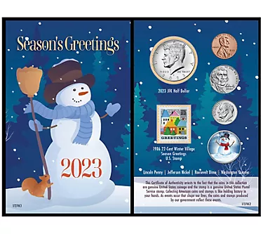 American Coin Treasures 2023 Snowman Collectible Card