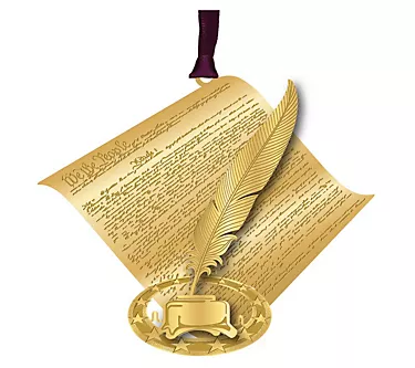 Beacon Design's Constitution with Quill Ornament