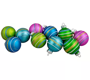 Northlight 10-Count Green & Blue Matte Glass Ball Ornaments 1 372539-northlight-10-count-green-blue-matte-glass-ball-ornaments-1.webp