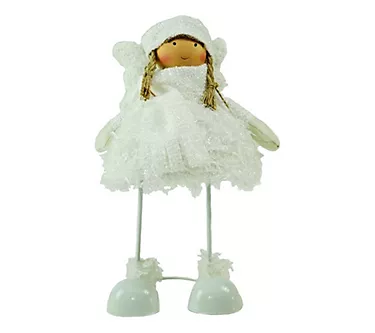 Northlight 24" Snowy Woodlands Plush Angel Bobble Girl Figure