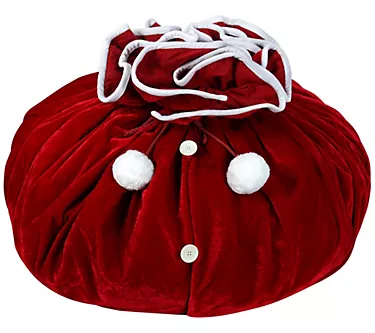 Haute Decor 80" Santa Bag Tree Skirt, Double-Sided Velvet 1 372798-haute-decor-80-santa-bag-tree-skirt-double-sided-velvet-1.webp