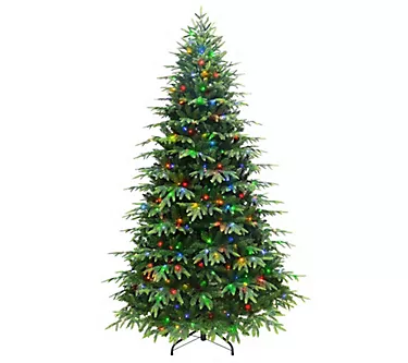 Puleo Pre-Lit 7.5' Rutland Spruce Artificial Christmas Tree