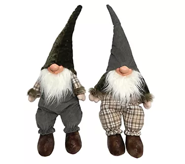 Santa's Workshop 23.5" Sitting Happy Gnomes, Se t of 2