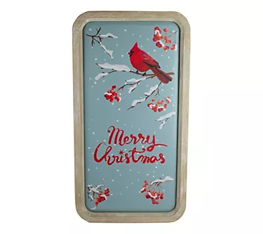 Northlight 25.5" Framed Merry Wall Decor w/ RedCardinal