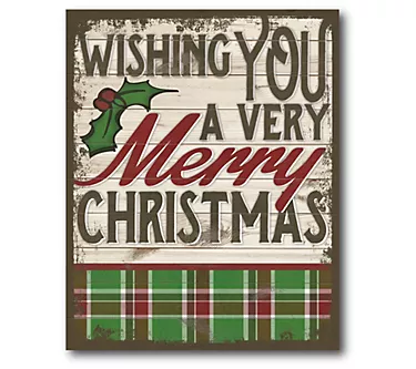 Courtside Market Plaid Christmas IV 16" x 20" Canvas Wall Art
