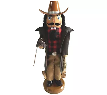14" Faux-Leather Duster Cowboy Nutcracker by Santa's Workshop