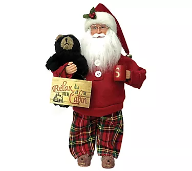 Santa's Workshop Inc. 15" Relax at the Cabin Claus