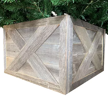 HomeRoots 19" Natural Weathered Christmas TreeCollar