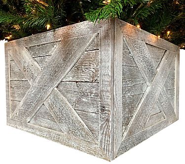 HomeRoots 27.8" Natural Weathered Plank Christmas Tree Collar 1 373065-homeroots-27-8-natural-weathered-plank-christmas-tree-collar-1.jpg