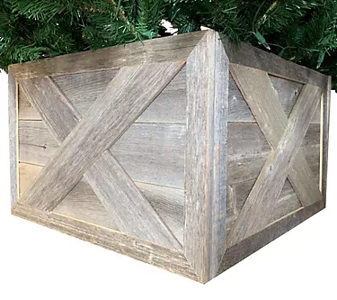 HomeRoots 22.5" Natural Weathered Christmas Tree Collar